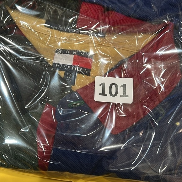 NWT New Old Stock XXL Tommy Hilfiger Color block Long Sleeve Polo Shirt - Picture 9 of 9